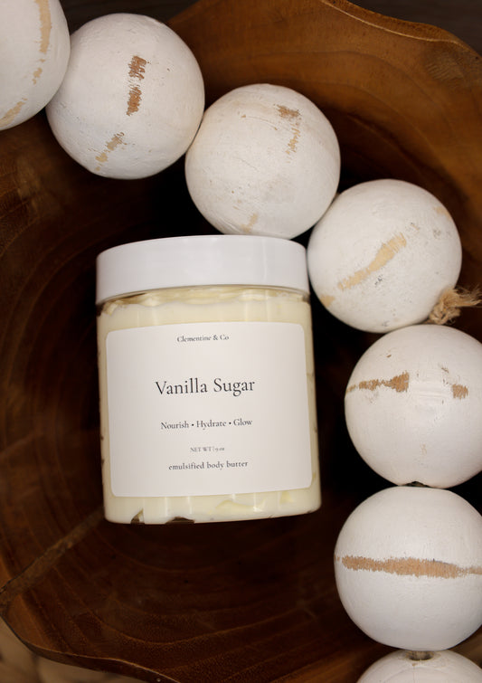 Vanilla sugar body butter | warm vanilla, amber, soft musk.