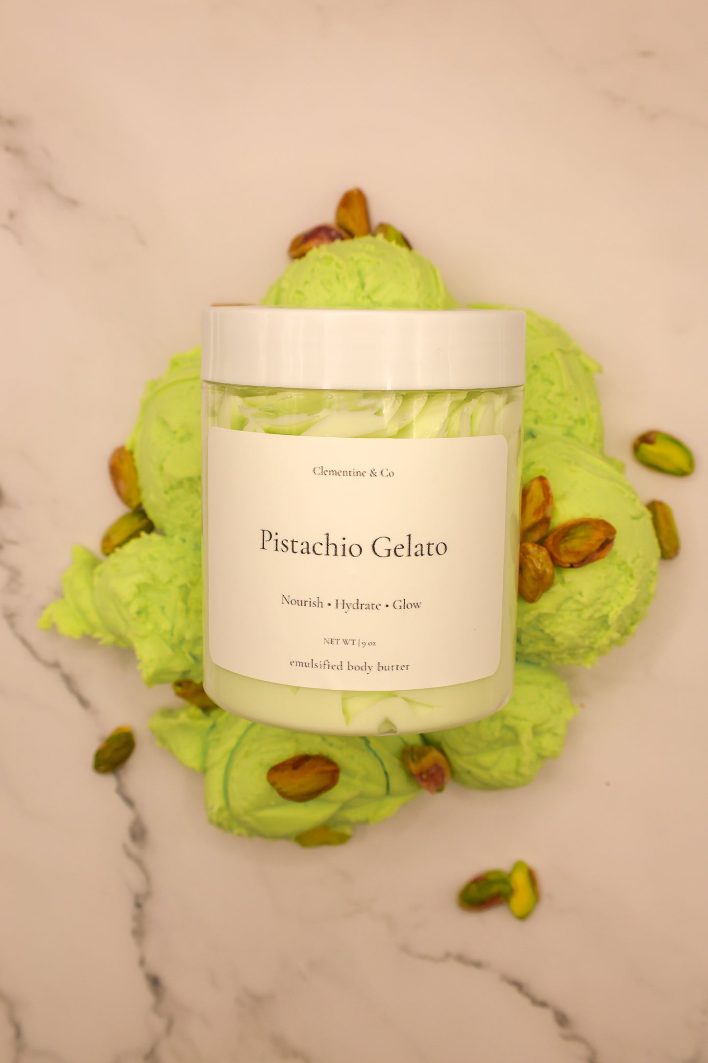 Pistachio Gelato body butter| | rich pistachio ice cream, sweet rum, sandalwood.
