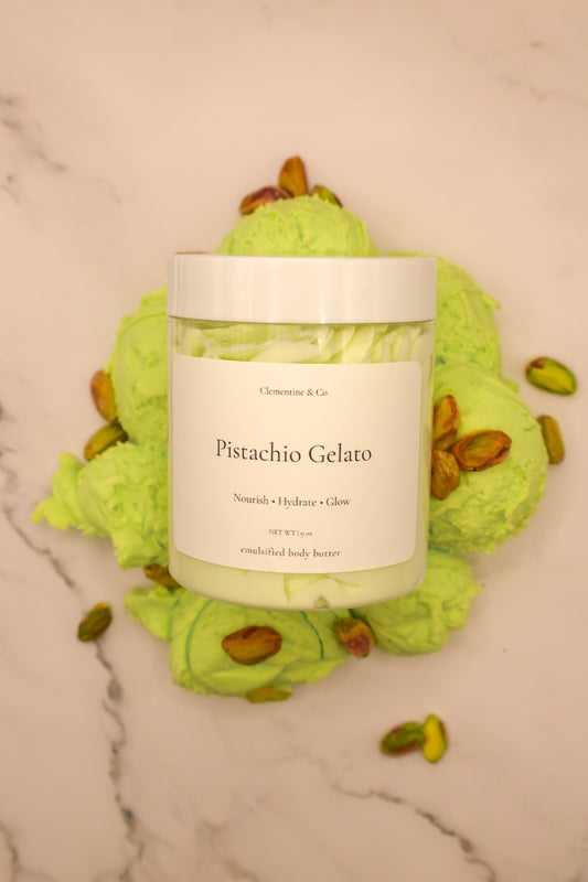 Pistachio Gelato body butter| | rich pistachio ice cream, sweet rum, sandalwood.